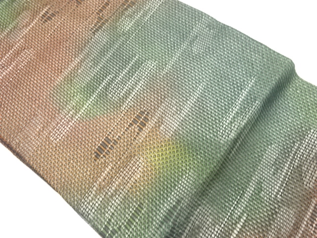 霞模様織出し夏用名古屋帯